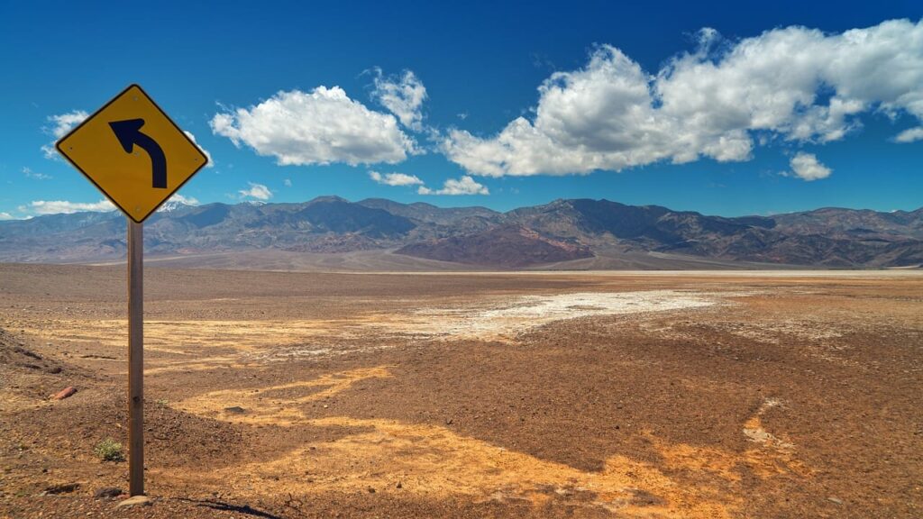 signpost in the middle of nowhere